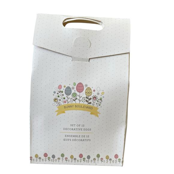 Bunny Boulevard Wooden Eggs Set of 12 Speckled Easter Decor NEW - Picture 4 of 9